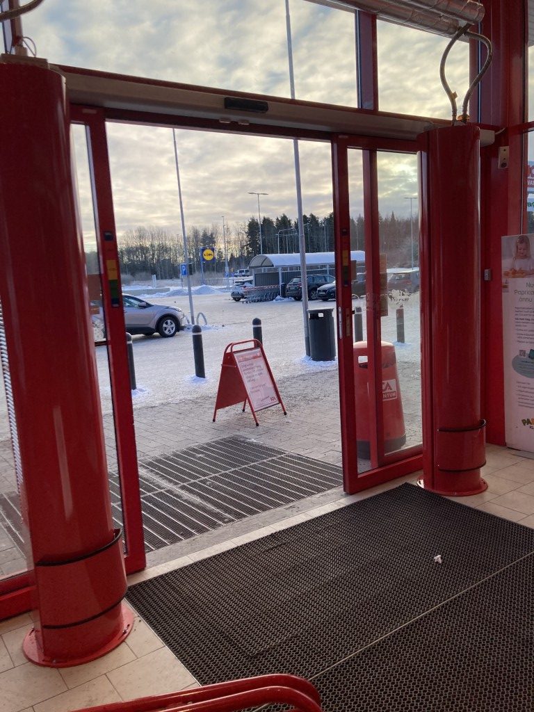 2st röda runda sidblåsande luftridåer